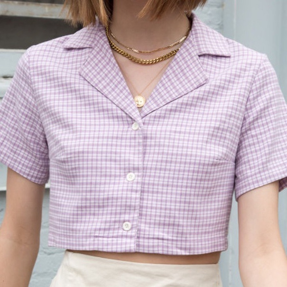 cute purple brandy melville vivian top!